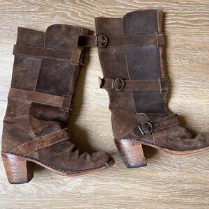 Fiorentini + Baker brown suede boots